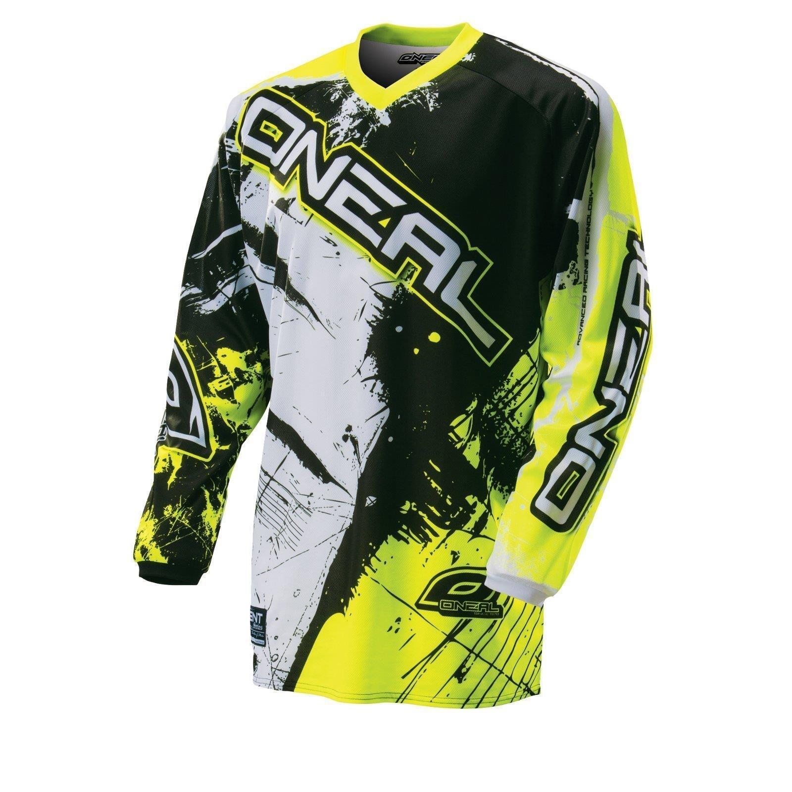 2021 O'Neal Element Kinder Jersey Attack Schwarz Trikot MX DH MTB BMX Motocross 