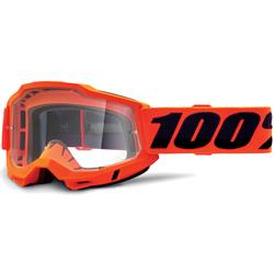 100% Prozent MX Motocross Brille KLAR Accuri Reflex Blue für Brillenträger OTG 