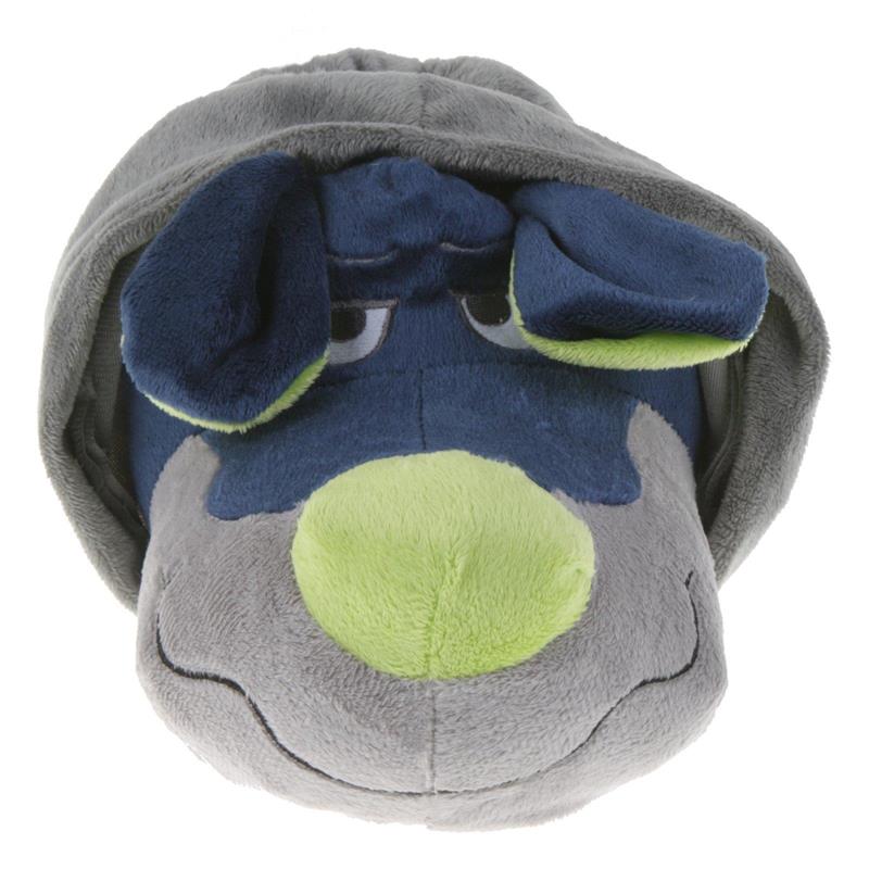 Tierhausschuhe Unisex Hausschuhe Hoodie Hund, Grau Blau