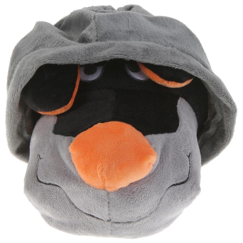 Tierhausschuhe Unisex Hausschuhe Hoodie Hund, Grau Orange