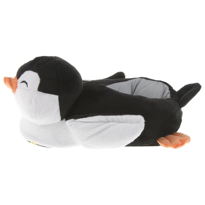 Tierhausschuhe Kinder Hausschuhe Pinguin, Schwarz