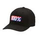100% Unisex Basecap Classic X-Fit Flexfit Hat, Schwarz