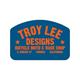 Troy Lee Designs Aufkleber Race Shop Assorted, Blau Orange, 16,5 cm, 1 Stück