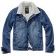 Brandit Sherpa Denim Jacket denim blue-off white, XL