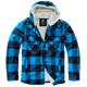 Brandit Lumber Jacket Hooded black/blue, 3XL