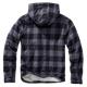 Brandit Lumber Jacket Hooded black/grey, M