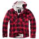 Brandit Lumber Jacket Hooded red/black, L