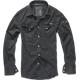 Brandit Slim Fit Shirt Long Sleeve  black, 6XL