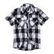 Brandit Check Shirt Short Sleeve white/black, 6XL