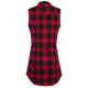 Brandit Women Gracey Longshirt Sleeveless red/black, L
