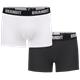 Brandit Boxer Shorts Logo 2 Pack white-black, 3XL