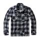 Brandit Jeff Fleece Shirt Long Sleeve black/grey, 4XL