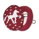 (( earbags | HELMET Knitted Ear Warmers with Band for Helmets, Horse Red