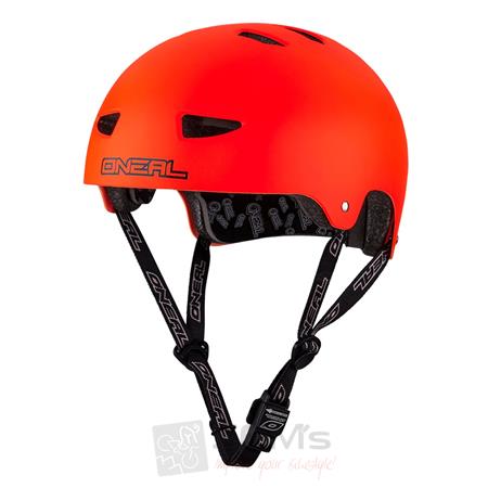 O/'Neal Dirt Lid Fidlock ProFit Helmet Neon Red Open Face Skate BMX