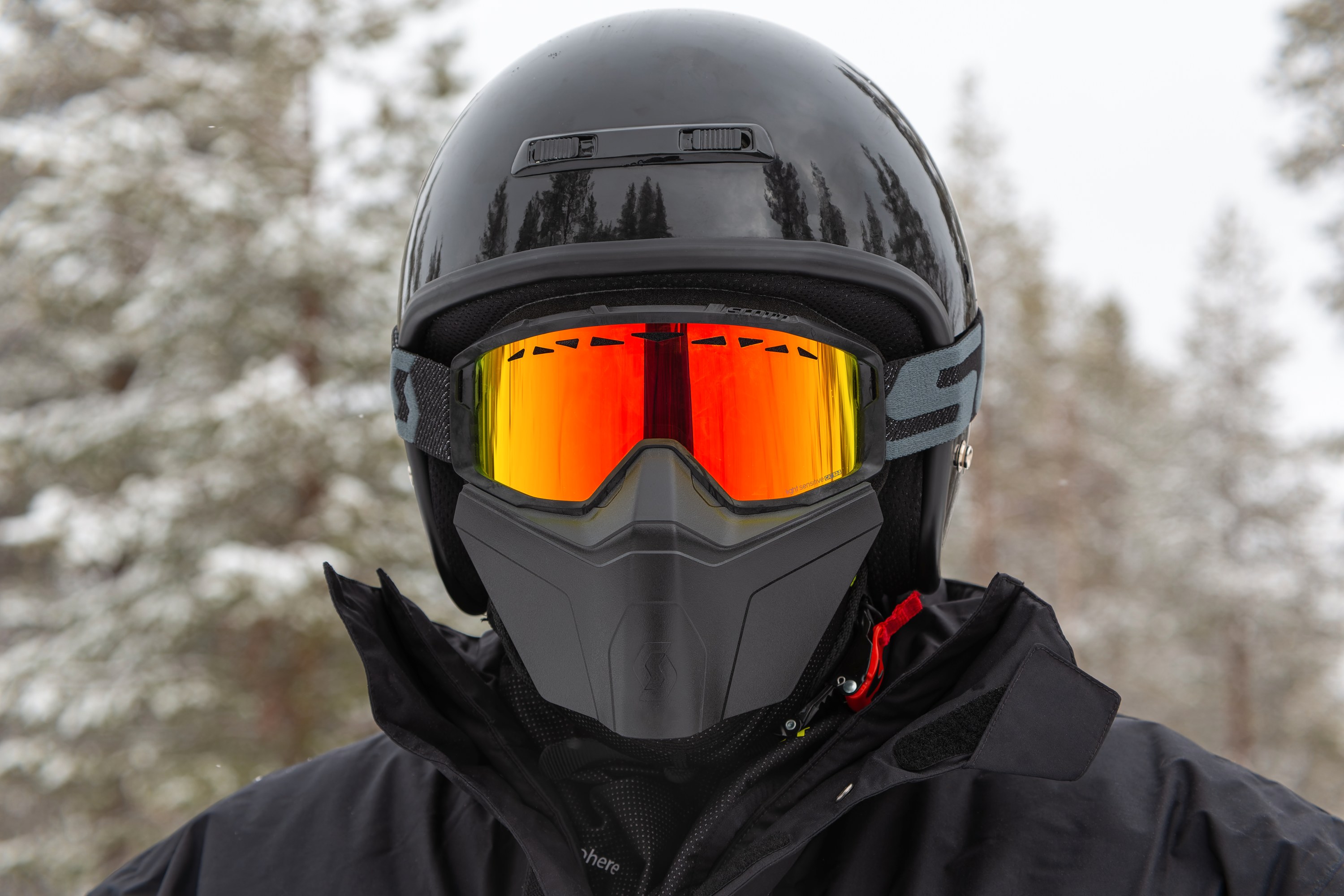 Scott Wintersport Schnee Brille Primal Safari Facemask Clear Schneemobil 