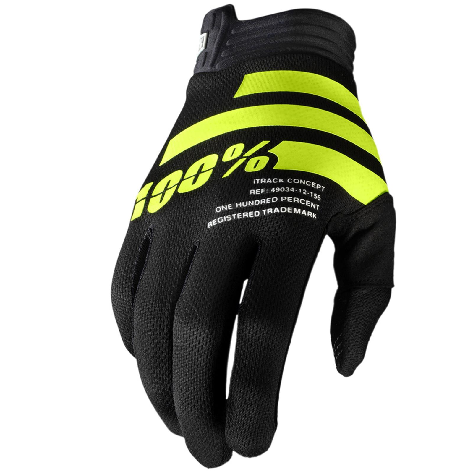 100% Prozent itrack Handschuhe Schwarz MTB DH MX BMX Motocross Enduro Quad ATV 