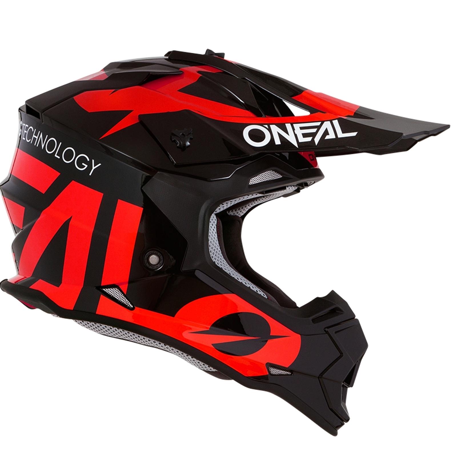 O'Neal 2SRS RL MX Helm Flat Schwarz Matt Moto Cross Enduro Motorrad Quad 