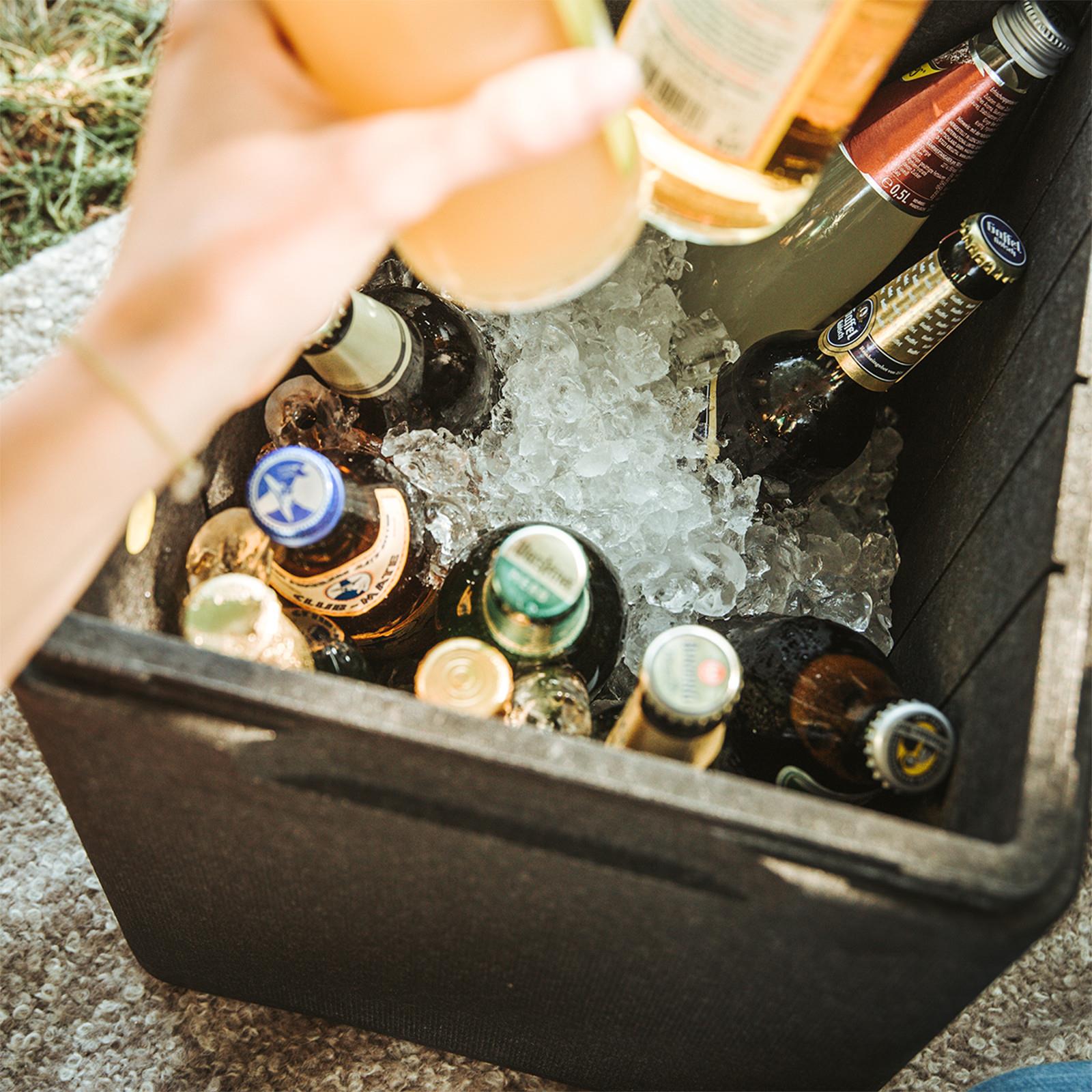 Bier Lounge Thermo Box Kühlbox Bier Kasten Aufsatz Tisch Getränke Isoliert