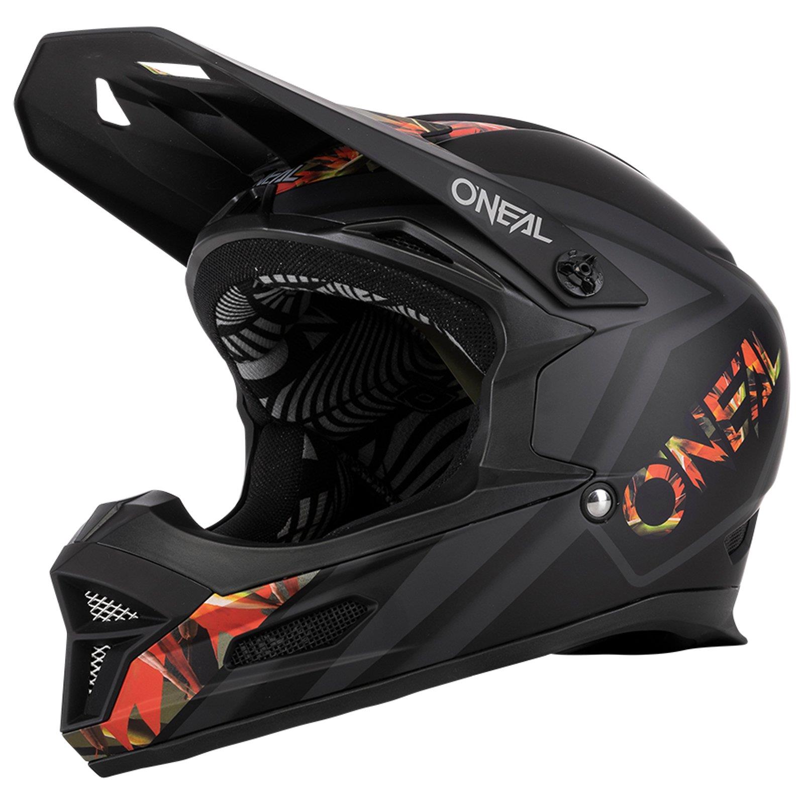 Oneal Backflip Eclipse MTB Fullface Helm schwarz rot mit TWO-X Brille Downhill M 