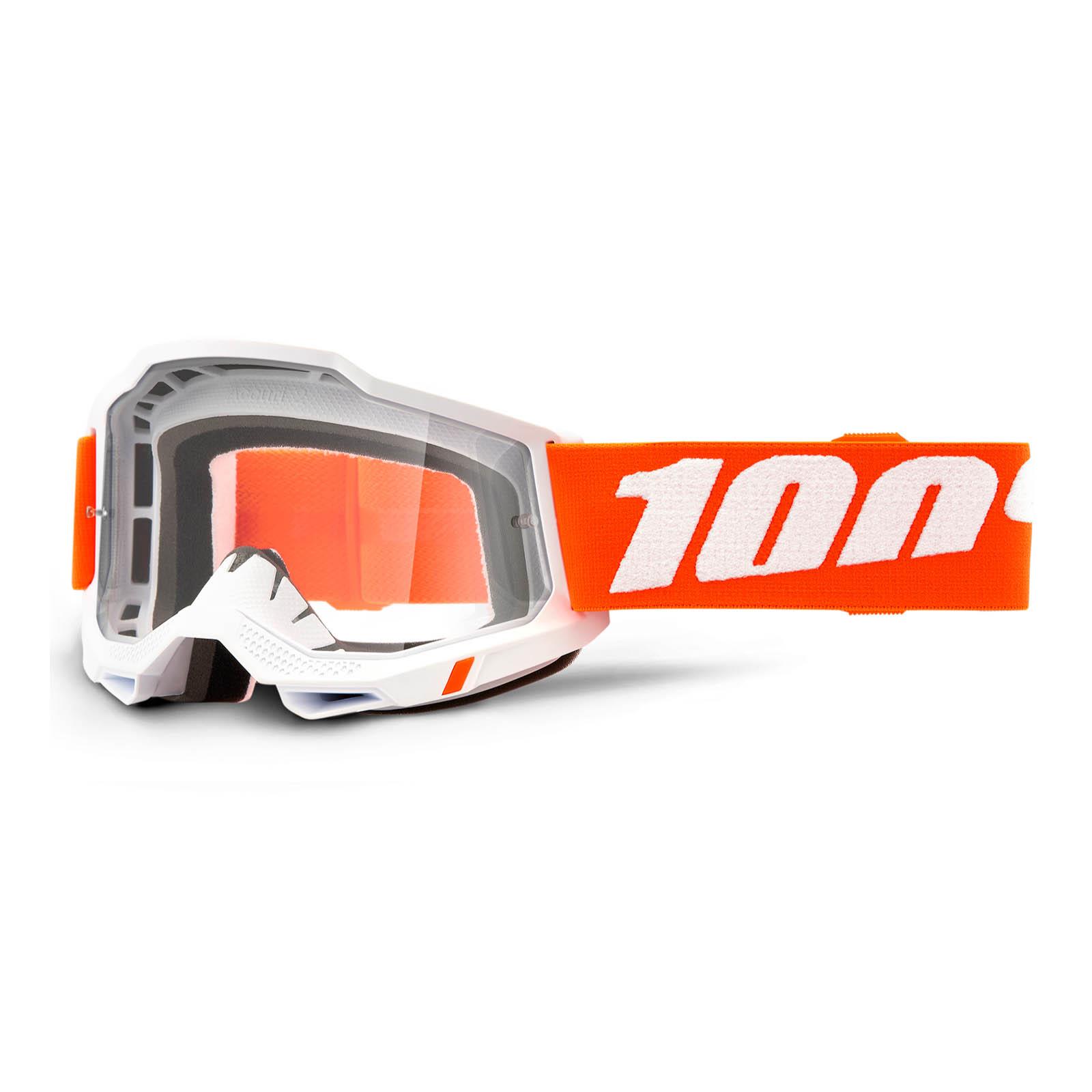 100% Crossbrille Accuri 2 Clear Lens Motocross Mountainbike Downhill Helm Brille 