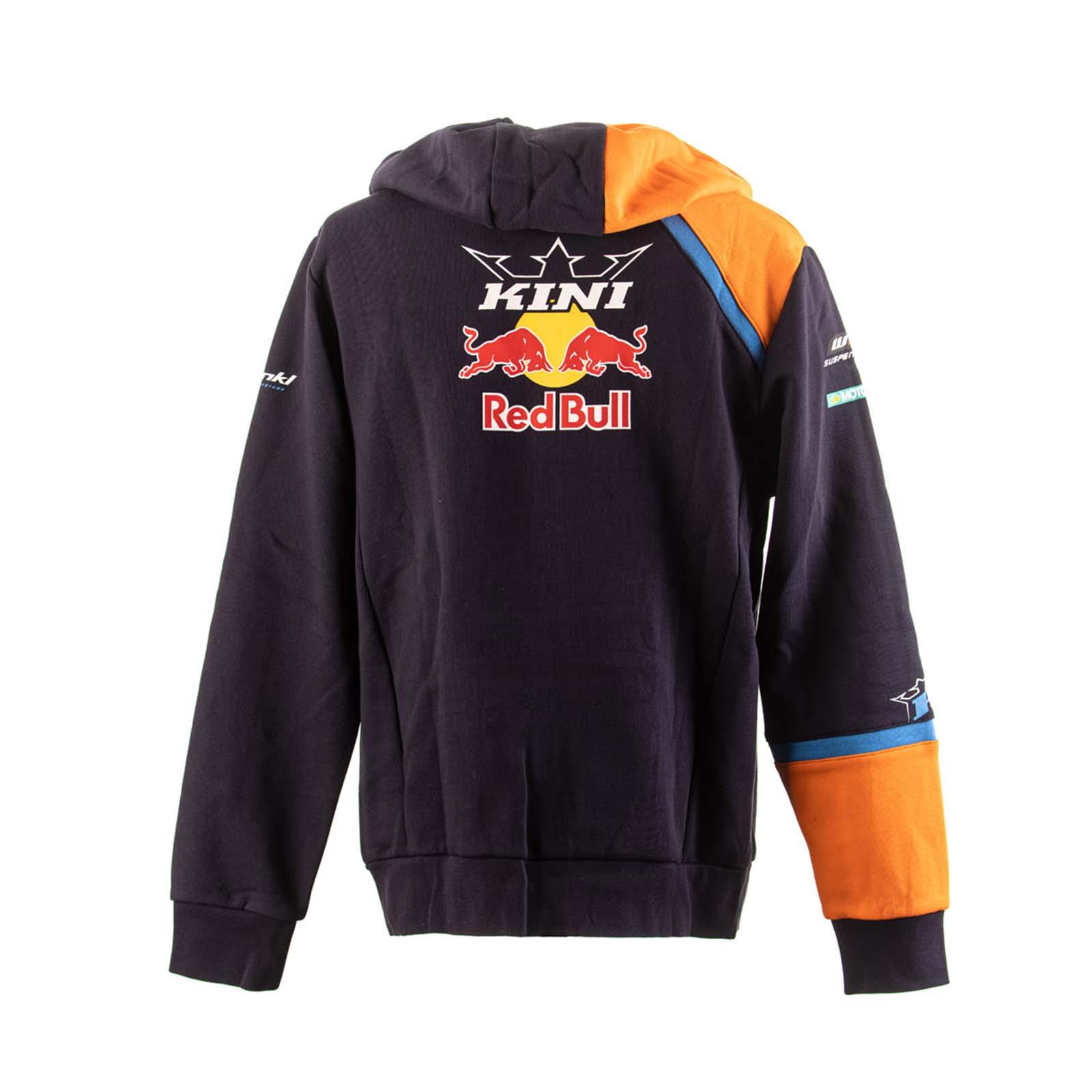 KINI Red Bull Team Herren Zip Hoodie Sweatshirt Motocross Enduro Navy Orange MX