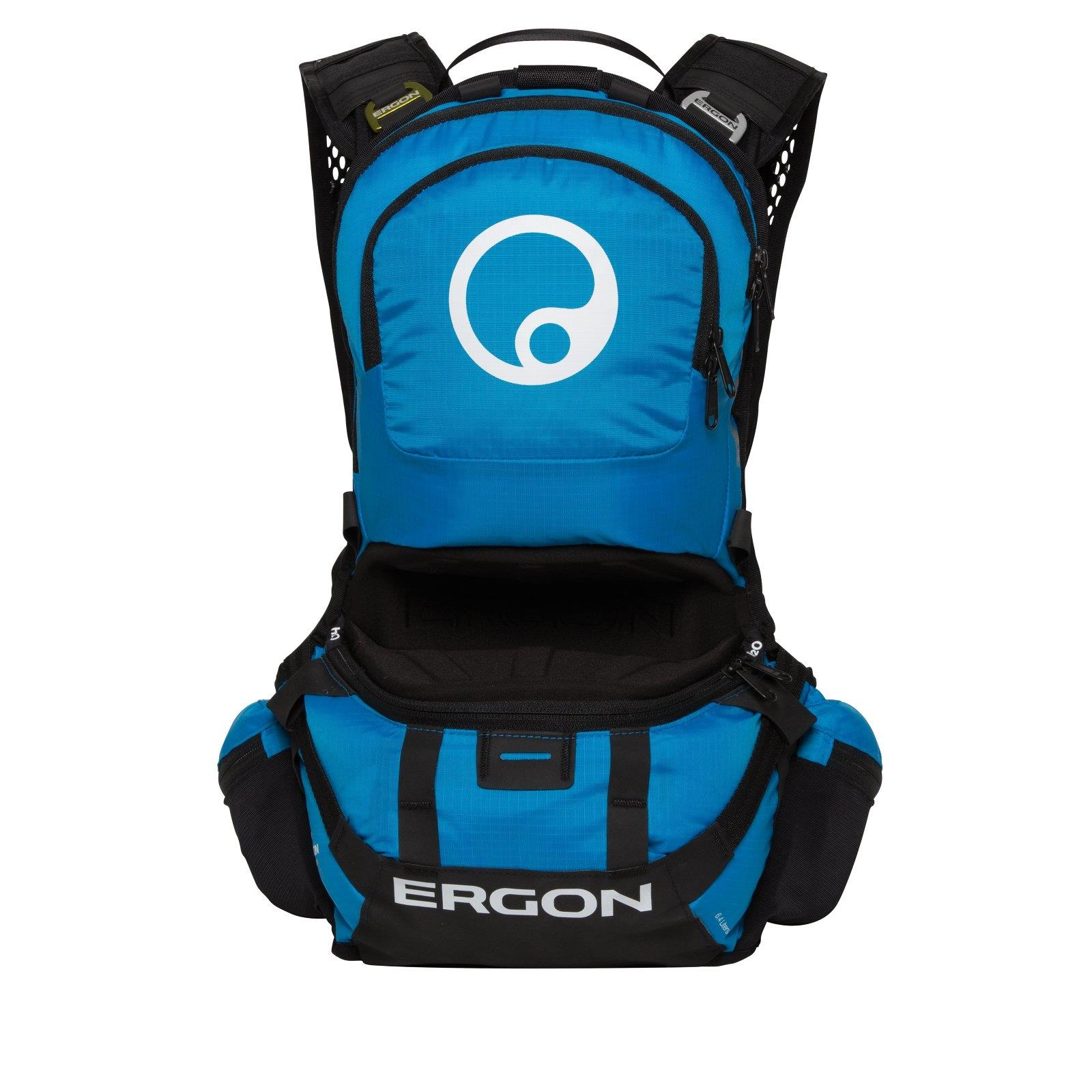 Ergon BE2 Enduro ergonomisch Downhill Trink Rucksack Blau MTB FR DH Gravity S+L 
