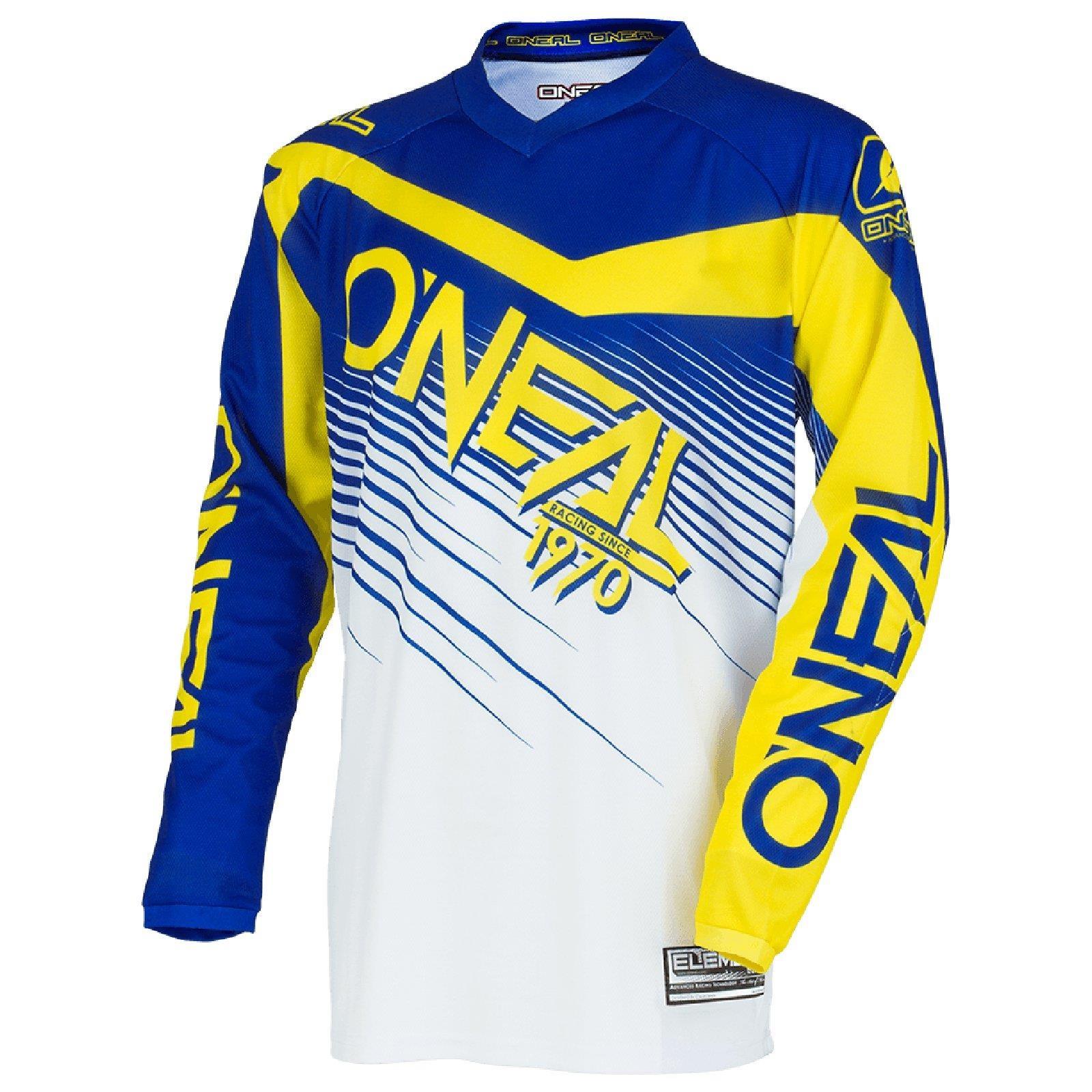 2021 O'Neal Element Racewear Rot Grau Jersey Trikot MX Motocross MTB Enduro 