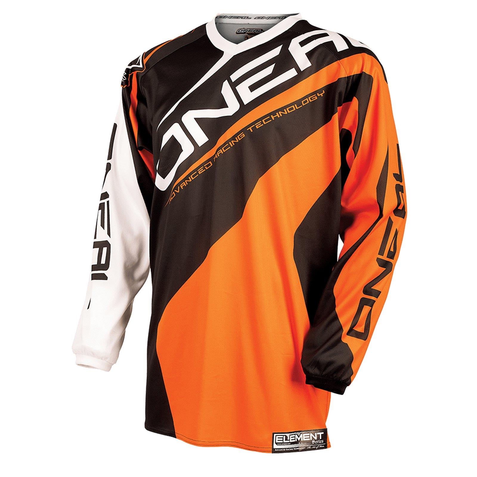 O 'Neal Element Bambini Jersey Shred Orange Kids Maglia MX DH MTB BMX Motocross 