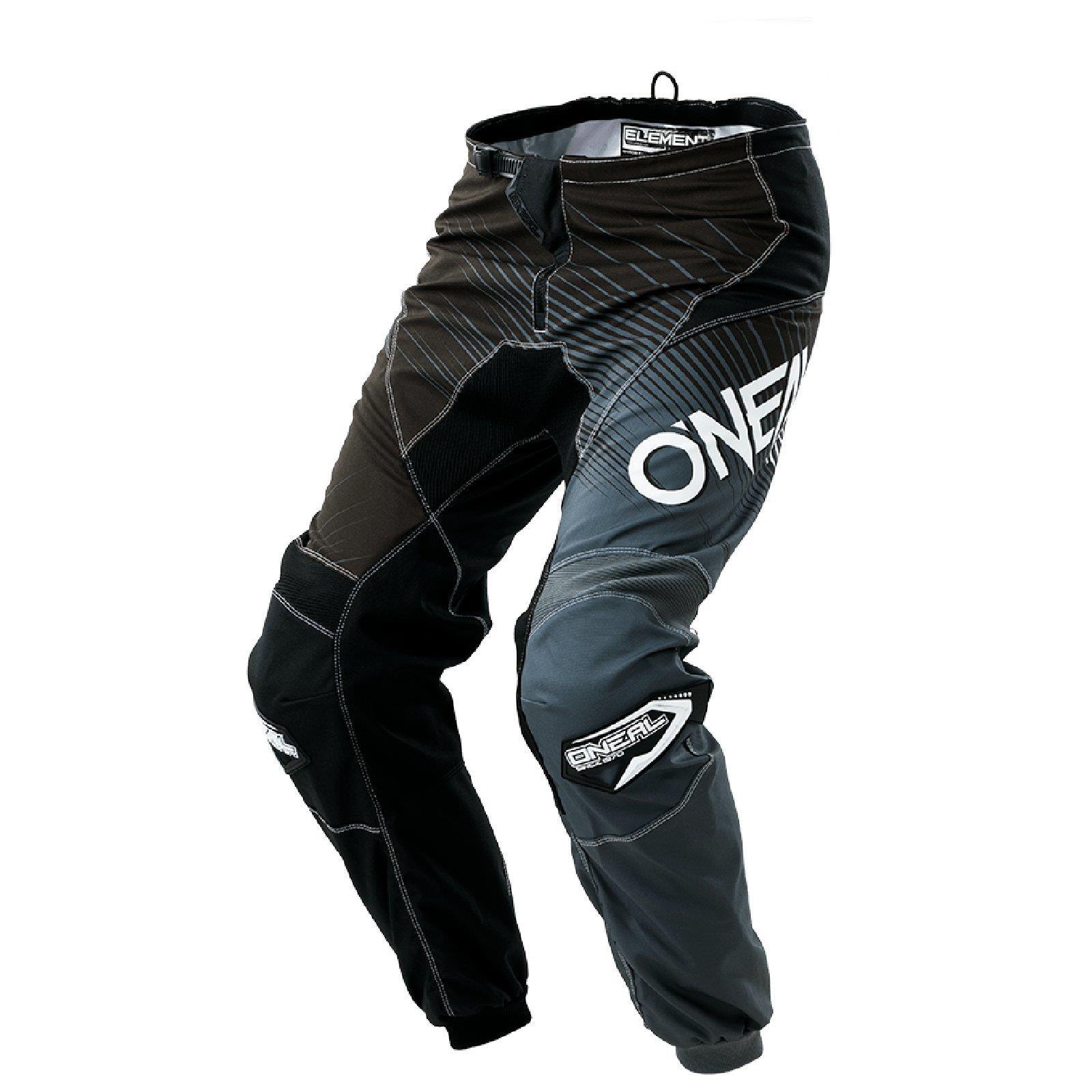 O'Neal Element Pants Racewear Crosshose Enduro Motocross schwarz grau weiß 