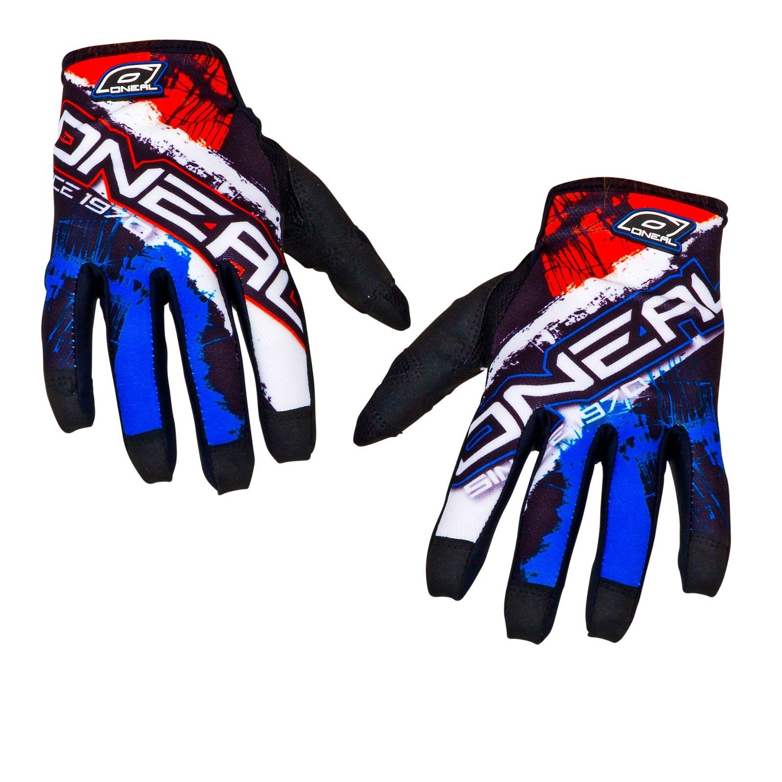 O/'Neal Jump Mayhem Shocker Blau Rot Handschuhe MX DH MTB Motocross Mountainbike