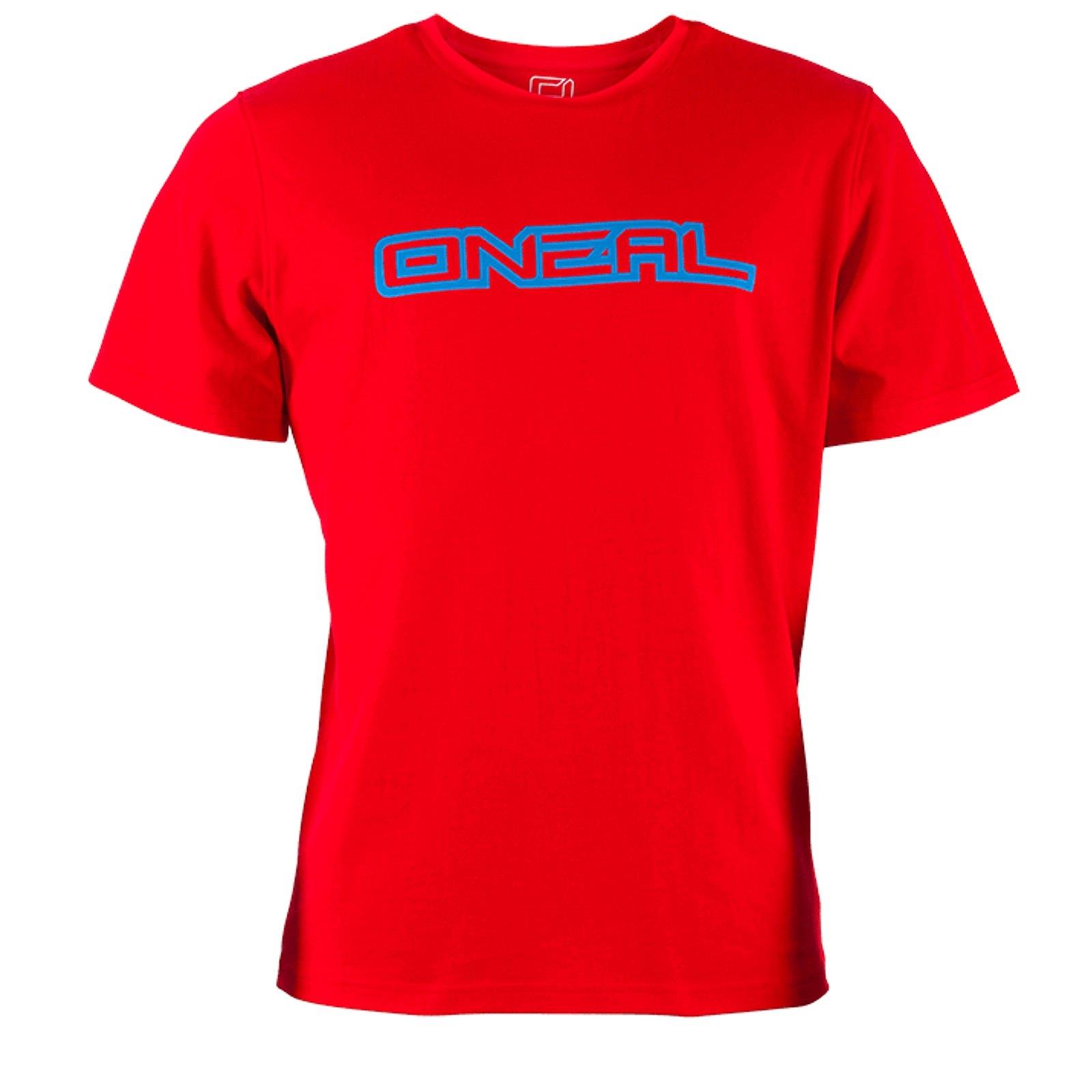ONeal Piledriver Rot T-Shirt Herren Basic Sport Freizeit Rundhals MX MTB lässig 