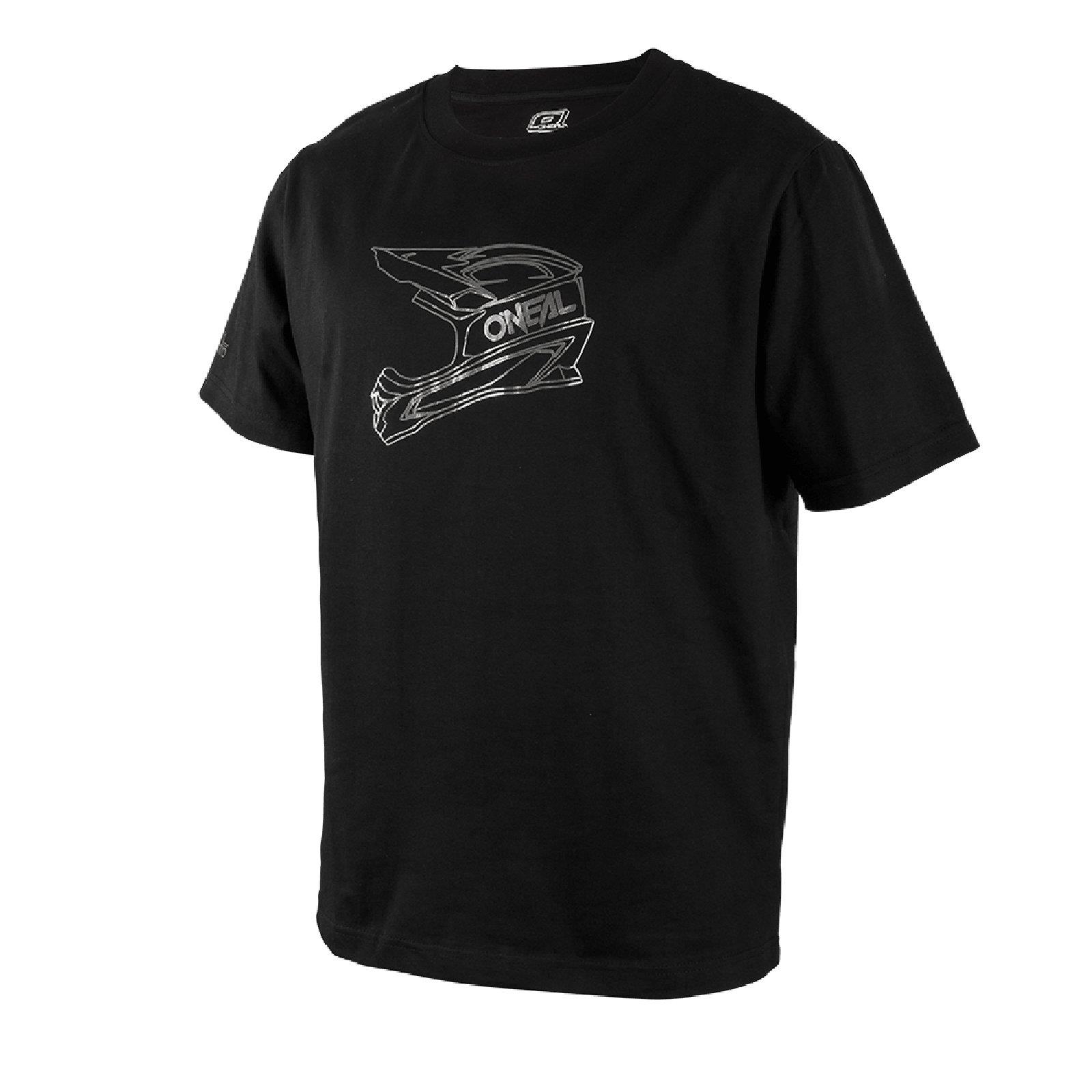 O'Neal Pilot Freizeit T-Shirt Schwarz Basic Freizeit Herren Damen MX Motocross 